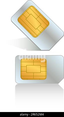 A Colourful Sim Card Illustration Stock Vector