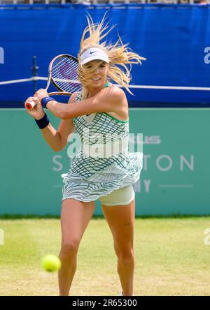 Katie Boulter (GBR) playing her first round match at the Surbiton