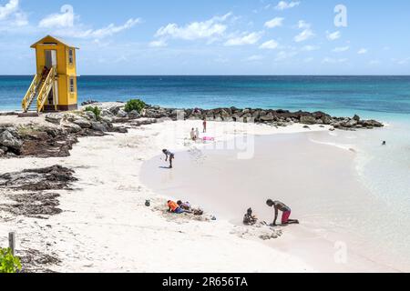 Miami Beech, Oistins, Barbados Stock Photo