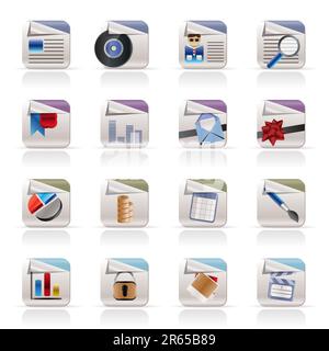 Computer Icons - File Formats - Vector Icon Set Stock Vector