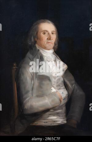 Don Andrés del Peral, before 1798 by Spanish painter Francisco de Goya, Oil on poplar. The droop on the left side of Peral's face may have been an ill Stock Photo