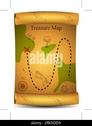 buried treasure icon color illustration Stock Vector Image & Art - Alamy