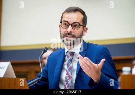 Washington, United States Of America. 06th June, 2023. Grant Driessen, Specialist in Public Finance, Congressional Research Service, appears before a House Committee on on Financial Services hearing “Uncertain Debt Management: Treasury Markets and Financial Institutions” in the Rayburn House Office Building in Washington, DC, Tuesday, June 6, 2023. Credit: Rod Lamkey/CNP/Sipa USA Credit: Sipa USA/Alamy Live News Stock Photo