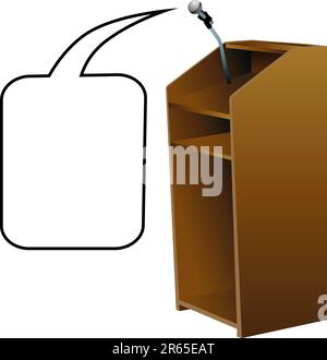 An image of a podium. Stock Vector