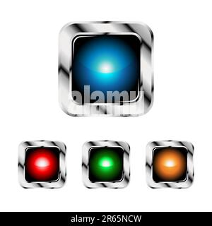 Glossy sphere designs. Set of  bright button. Stock Vector