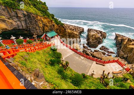 Udo Jingu Shrine with a spectacular view Stock Photo