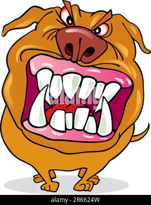 Cartoon vector illustration of bad dog Stock Vector