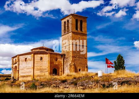 Church of the True Cross, Iglesia de la Vera Cruz, is a Roman Catholic church located in the San Marcos district of the city of Segovia. Formerly know Stock Photo