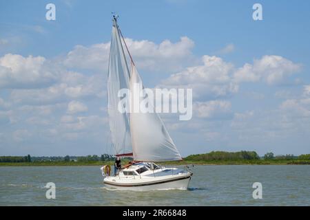 Sailing on River Crouch Stock Photo