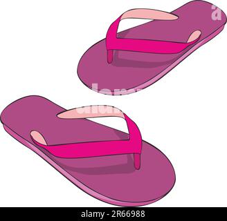 fully editable illustration beach slippers Stock Vector Image & Art - Alamy