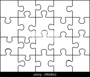 vector transparent puzzle on withe background Stock Vector