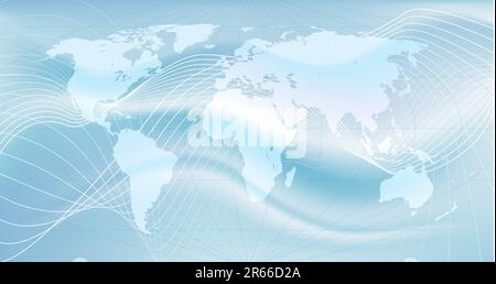 Illustration of the world. An abstract representation of global communications Stock Vector