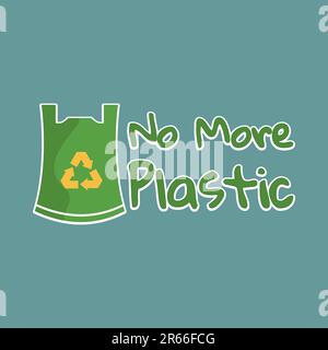 No plastic bag vector illustration. save the planet concept. save the planet Stock Vector