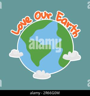 Save the planet Earth design for Ecology and green life concept vector illustration. Stock Vector