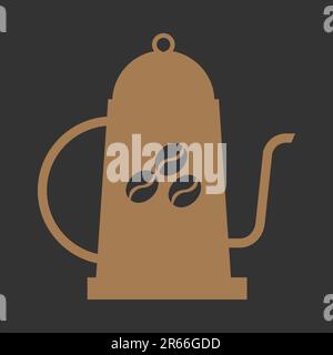 Coffee maker icon.  Flat style vector illustration for coffee food and beverages design element Stock Vector