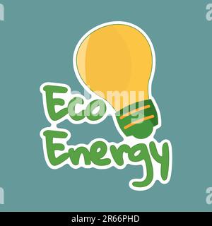 Eco energy design over blue background, vector illustration for green life concept in Eps 10. Stock Vector
