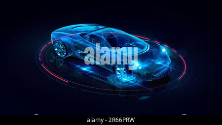 Digital car image Stock Photo
