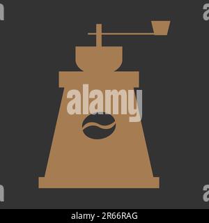 coffee grinder icon.  Flat style vector illustration for coffee food and beverages design element Stock Vector