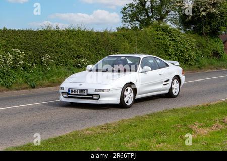 1995 90s nineties Toyota Mr2 Gt; Classic vintage car, Yesteryear motors en route to Capesthorne Hall Vintage Collectors car show, Cheshire, UK Stock Photo