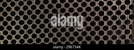 Beige and black fabric with polka dots print Stock Photo