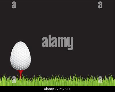 Easter golf holiday background.  Please check my portfolio for more golf illustrations. Stock Vector