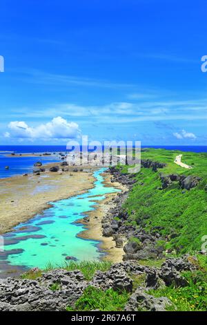 Higashi Heian-Naizaki and the blue sea Stock Photo