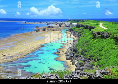 Higashi Heian-Naizaki and the blue sea Stock Photo