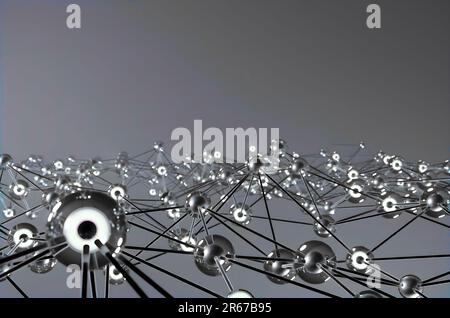 Geometric plexus design with place for text. Stock Photo