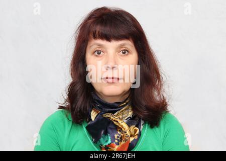 Portrait of a pretty old woman. Stock Photo