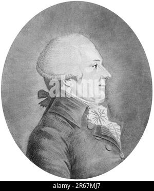 Louis-Bernard Guyton, Baron de Morveau (1737 – 1816) French chemist, politician Stock Photo