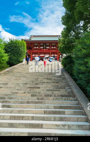 Tsuruoka Hachimangu Shrine and large stone steps Stock Photo