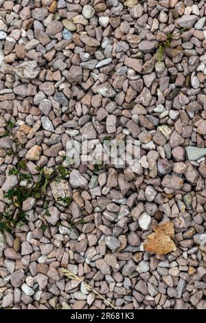Texture of gravel scattered on the ground Stock Photo