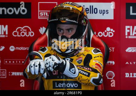 Misano Adriatico, Italy. 04th June, 2023. Alvaro Bautista of Aruba.it Racing - Ducati seen during the FIM SBK Superbike World Championship Pirelli Emilia-Romagna Round at Misano World Circuit. (Photo by Fabrizio Carabelli/SOPA Images/Sipa USA) Credit: Sipa USA/Alamy Live News Stock Photo