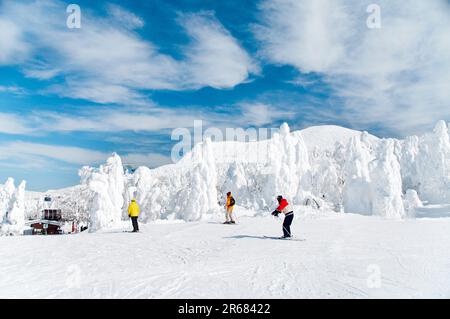 Zao Ski Resort Utopia slope Stock Photo