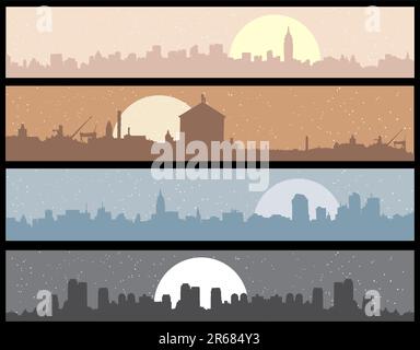 Cityscape background, urban art Stock Vector