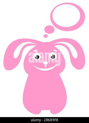 Cartoon happy rabbit isolated on white background Stock Vector Image ...