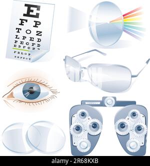 color blindness test ophthalmology icon doodle illustration Stock ...