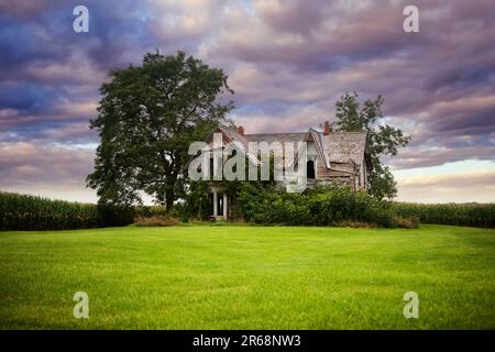 Abandoned Homestead in Ontario Canada Stock Photo