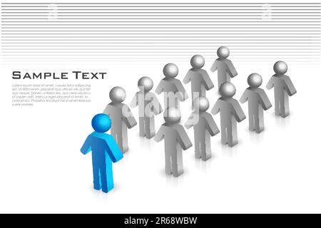 illustration of human icon in business conference Stock Vector