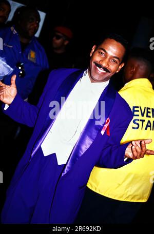 Celebrity photos from the 90s I shot on E6 in Hollywood. Keith Washington backstage at an awards show. Stock Photo