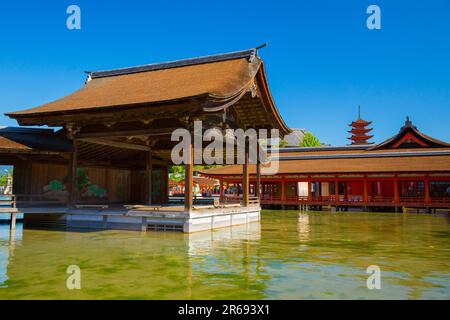 Noh stage of Itsukushima Shrine Stock Photo