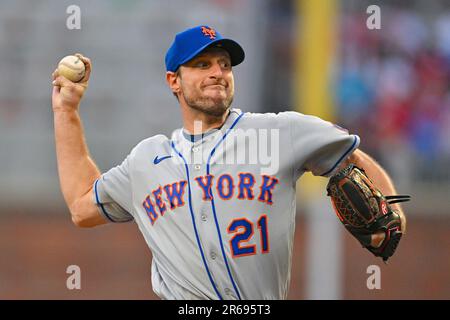 ATLANTA, GA – JUNE 07: New York starting pitcher Max Scherzer (21