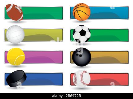 vector set of various sport banners Stock Vector