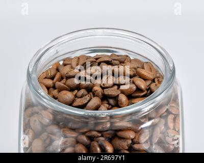 Coffee beans shot. Unground fresh coffee beans. Stock Photo