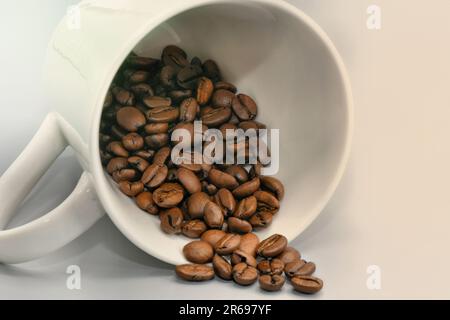 Coffee beans shot. Unground fresh coffee beans. Stock Photo