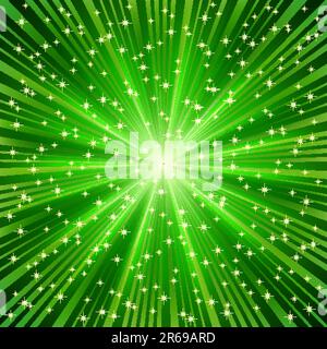 green ray of a star Stock Vector