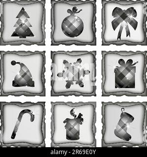 christmas set,  this illustration may be useful as designer work Stock Vector