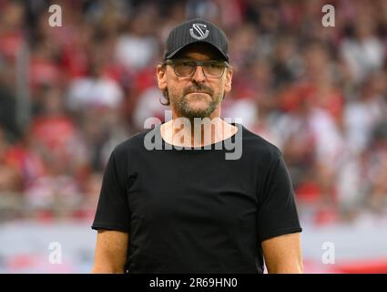 Cottbus, Germany. 07th June, 2023. Soccer: Regionalliga - Promotion round to the 3rd league, first leg, FC Energie Cottbus - SpVgg Unterhaching, Stadion der Freundschaft. Cottbus' coach Claus-Dieter 'Pele' Wollitz comes to the stadium. Credit: Robert Michael/dpa/Alamy Live News Stock Photo