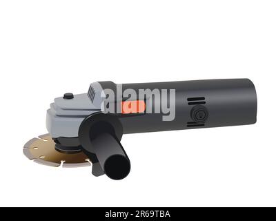 angle grinder isolated over white background Stock Vector