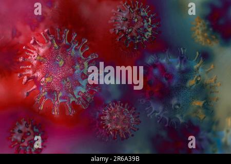Viruses can make people sick like hepatitis or aids, illustration, natural science, biology, illustration, natural science, biology, abstract art Stock Photo